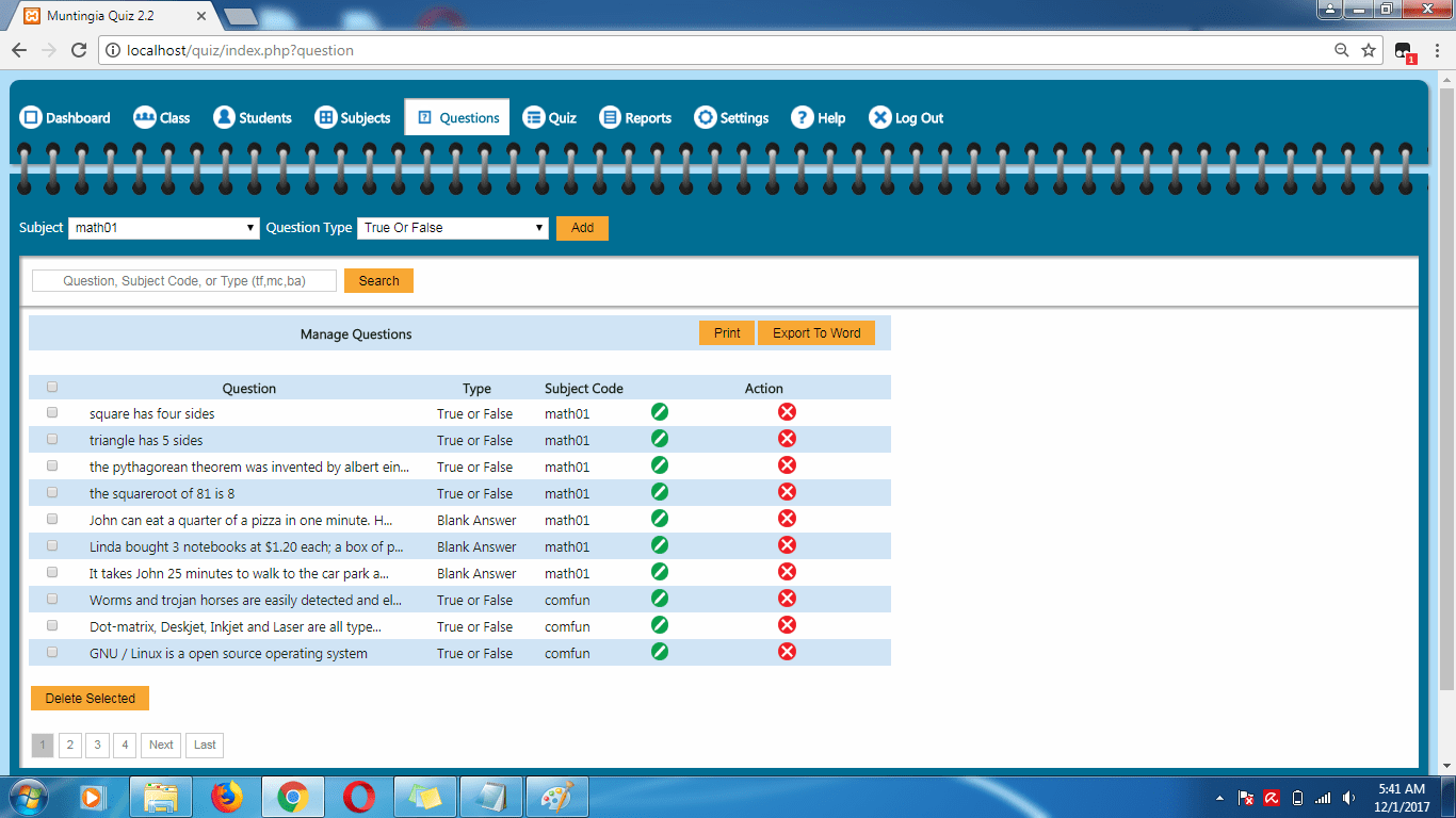 Munitingia PHP Online Quiz System with Timer Preview CodeGrape