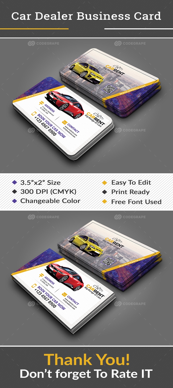 Car Dealer Business Card Prints CodeGrape