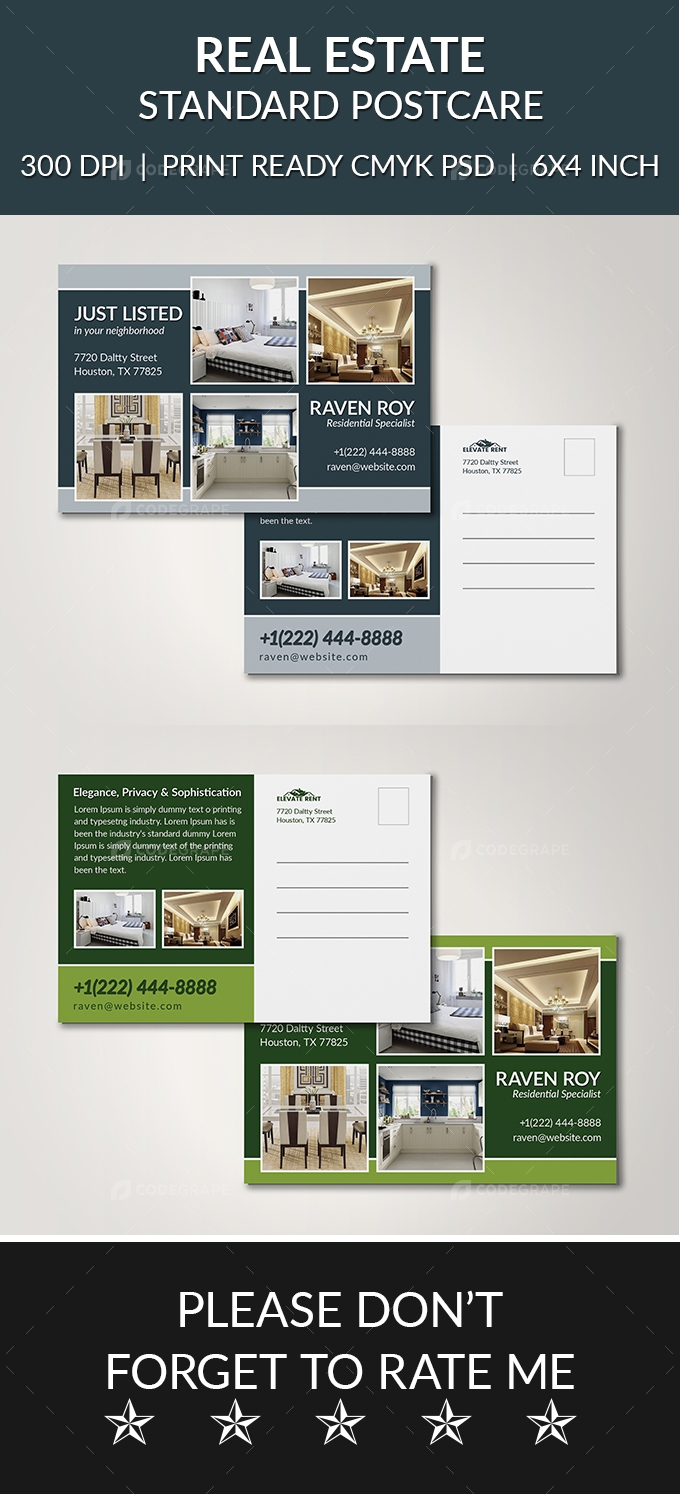 Real Estate Postcard Design Template Prints CodeGrape