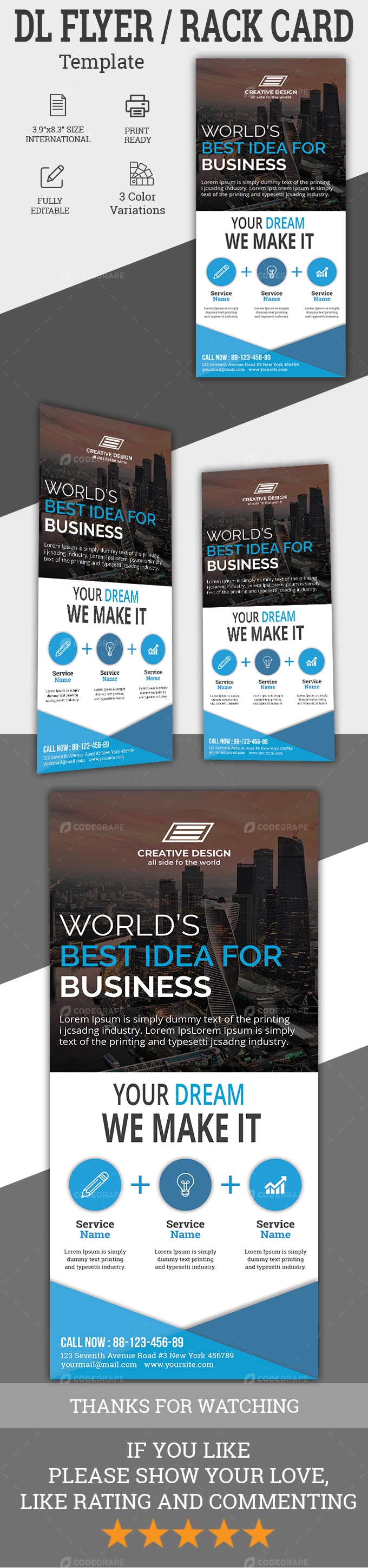 DL Flyer Template Prints CodeGrape