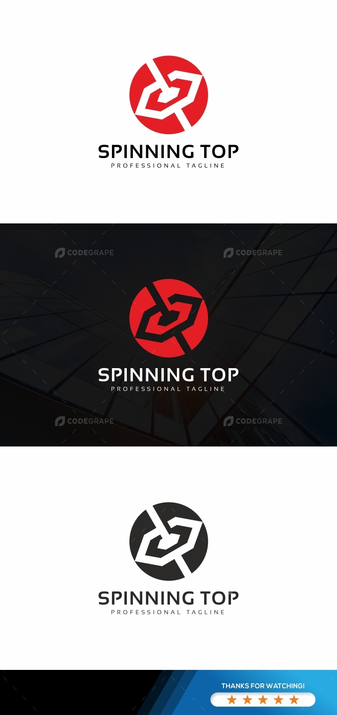 Spinning Top Logo Prints CodeGrape