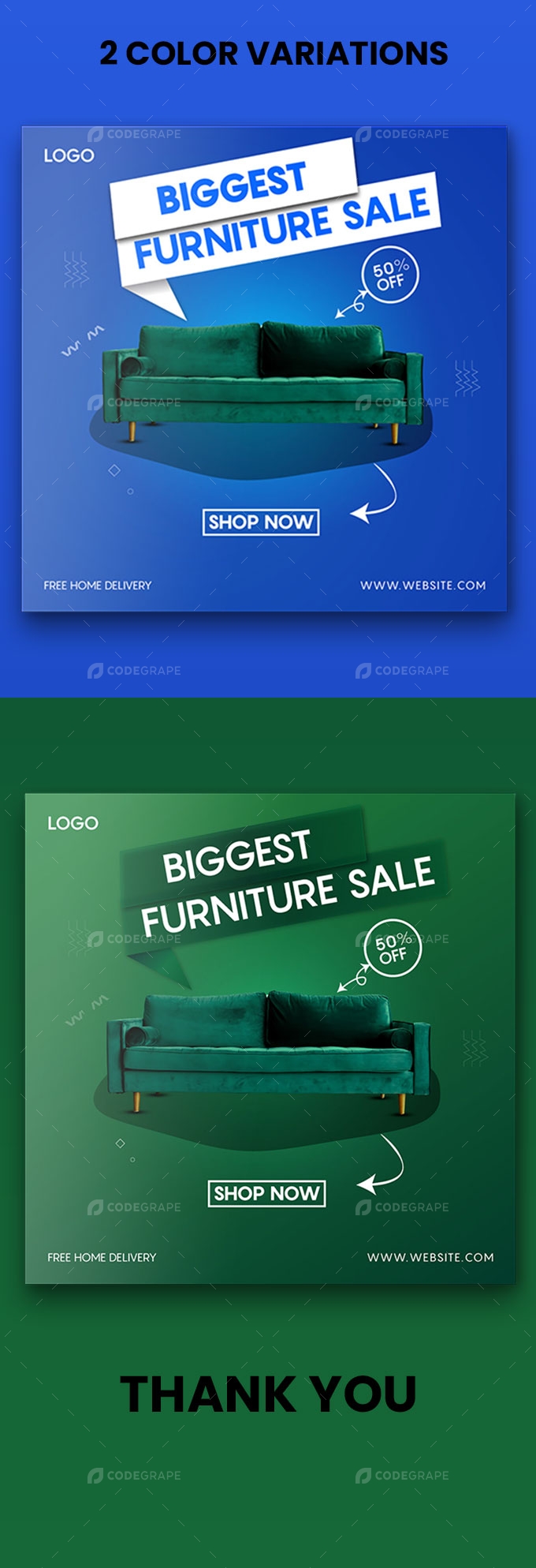 Furniture Sales Promotion Banner Graphics CodeGrape