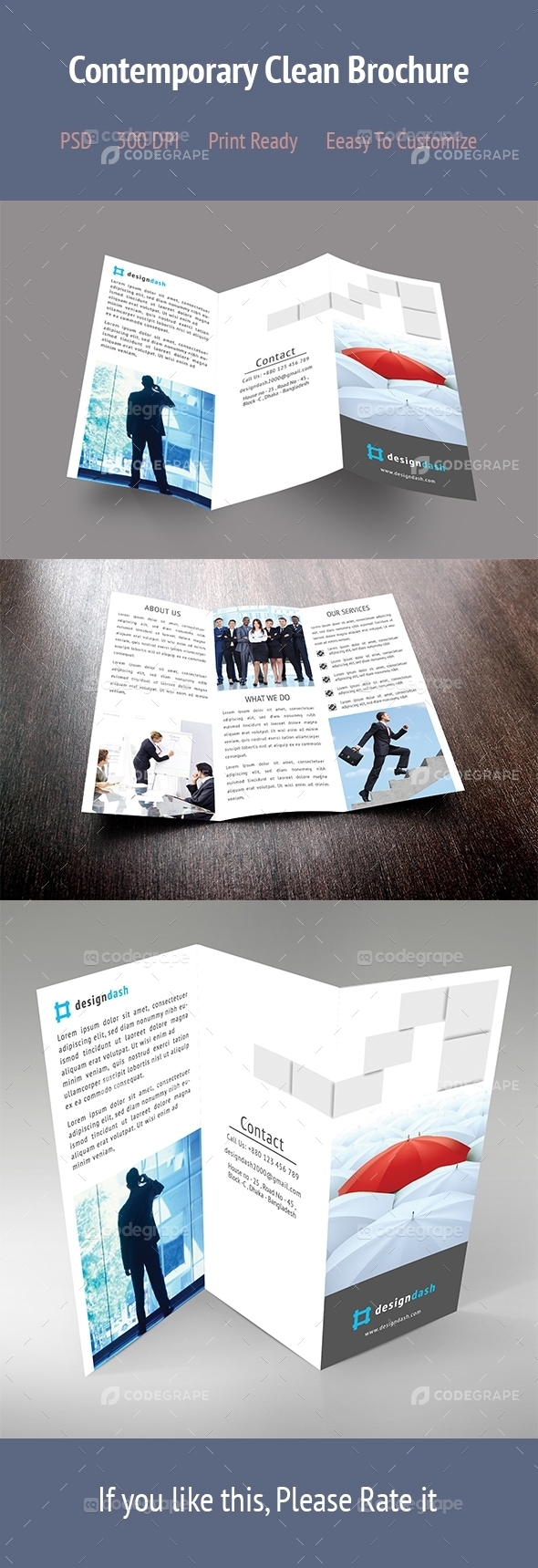 Contemporary Clean Brochure Prints CodeGrape