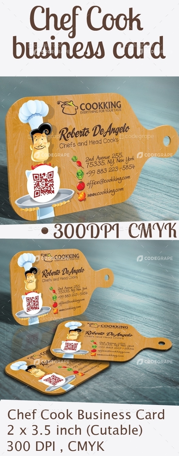 Chef Cook Business Card Prints CodeGrape