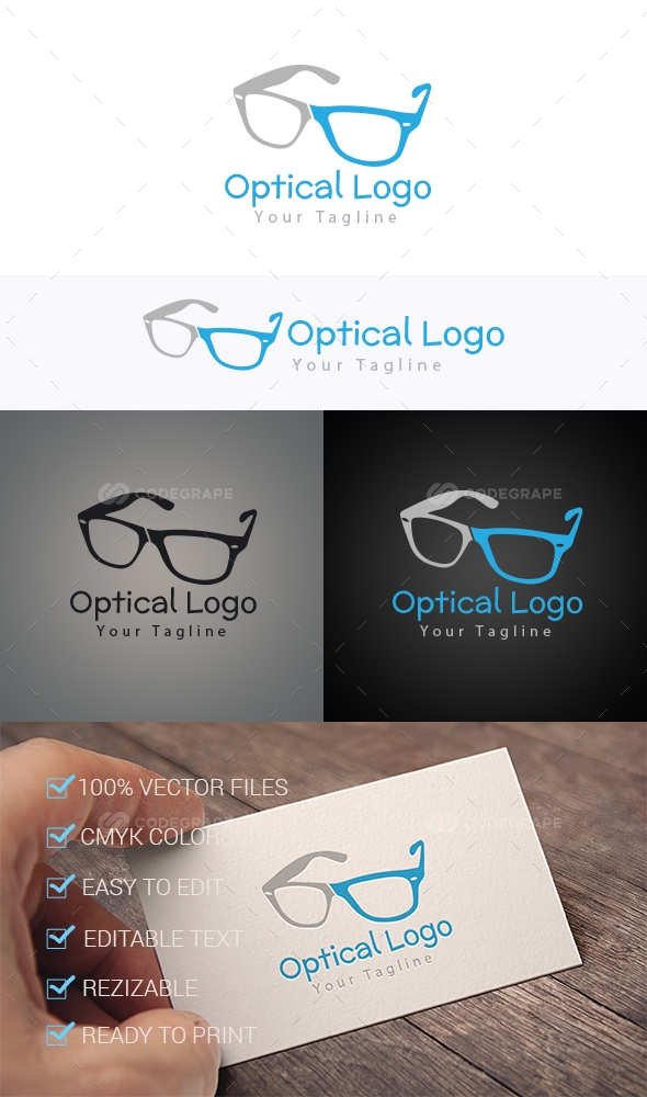 Optical Logo Template Prints CodeGrape