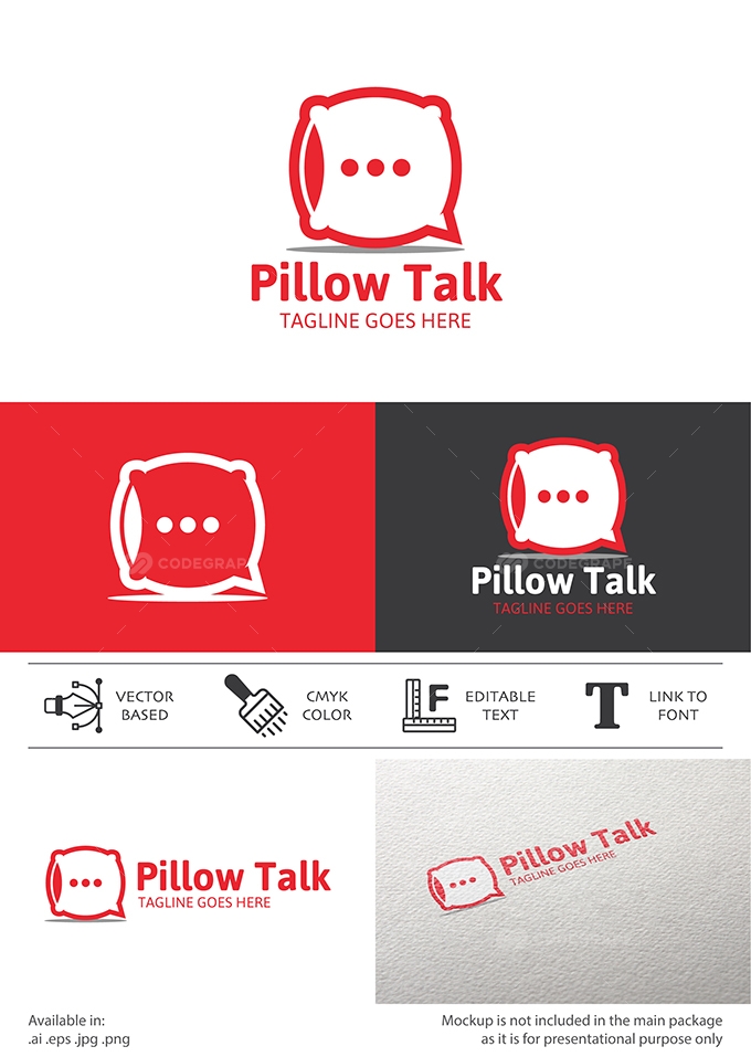 Pillow Talk Chat Logo Prints CodeGrape