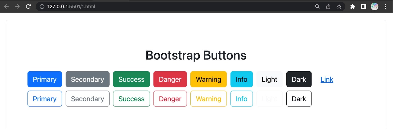 Bootstrap Buttons Coding Ninjas