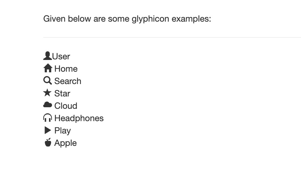 Bootstrap Glyphicons Coding Ninjas
