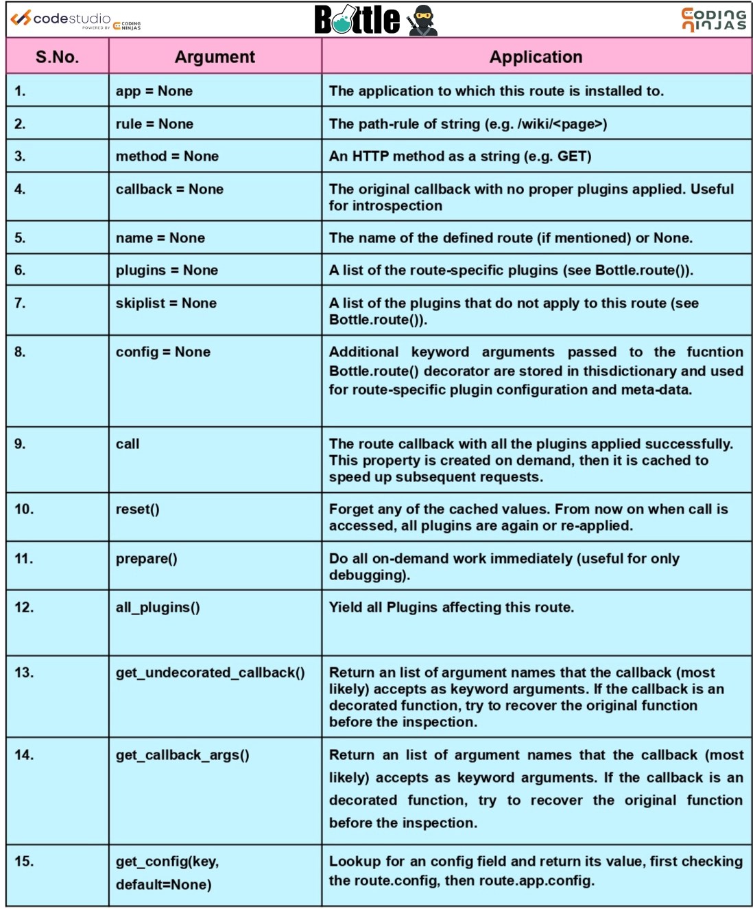 Bottle Class in Bottle  Framework Coding Ninjas