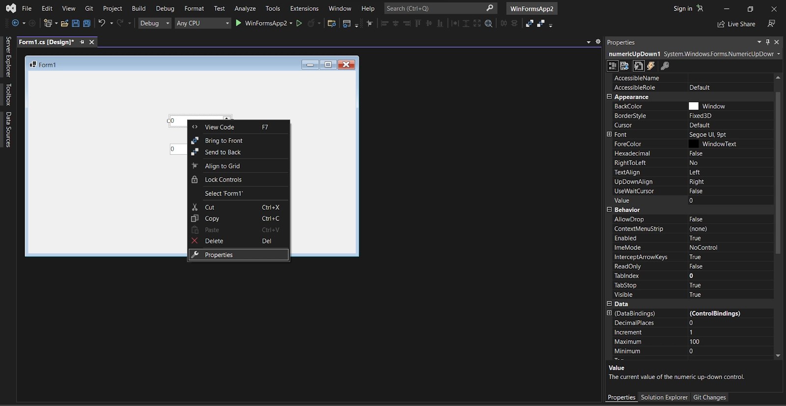 C NumericUpDown Class. Coding Ninjas