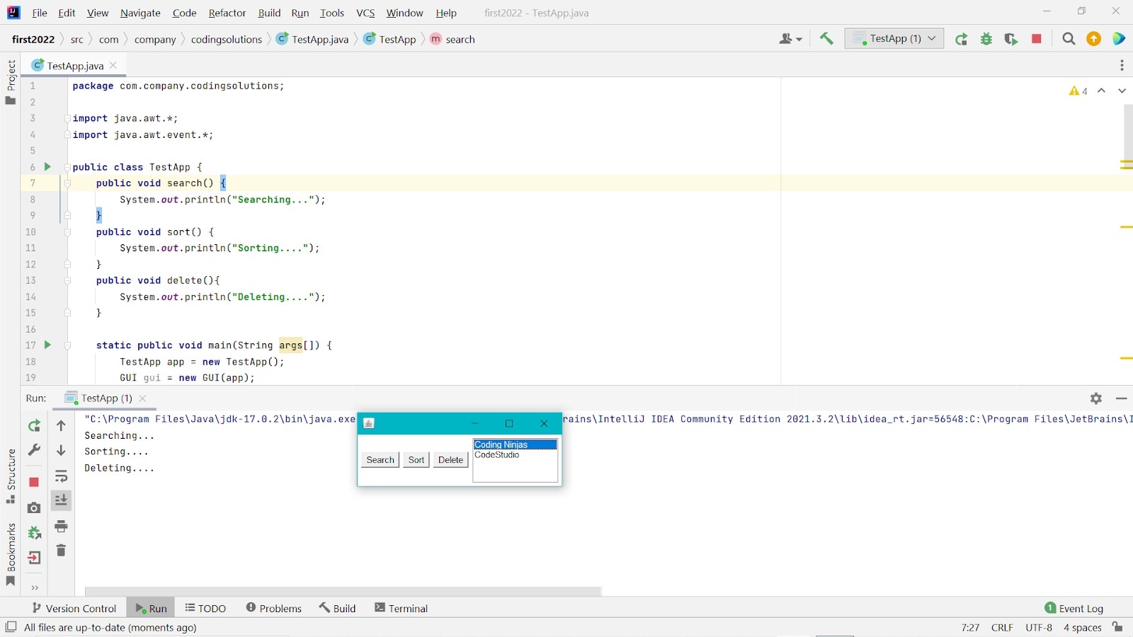 Delegation Event Model in Java - Coding Ninjas