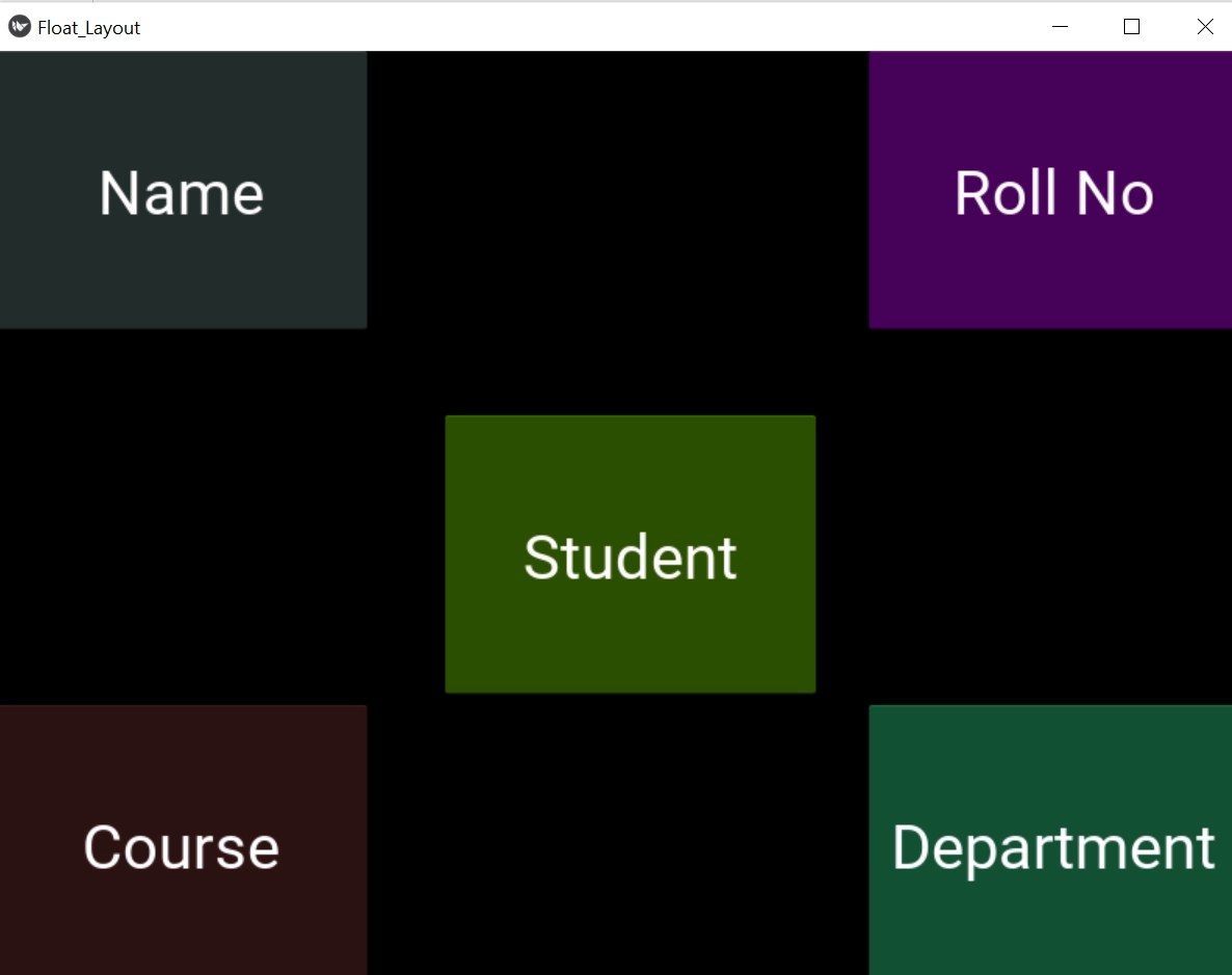 FloatLayout in Kivy using .kv file Coding Ninjas