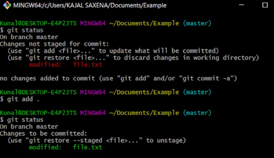 Git Activity Command Coding Ninjas