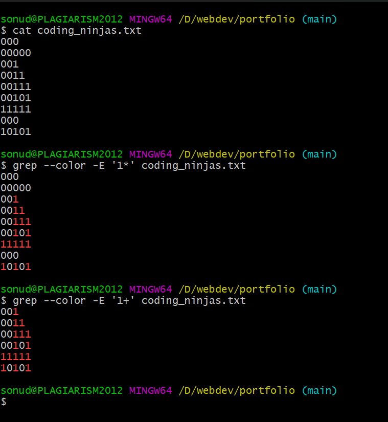 Linux Regex Coding Ninjas