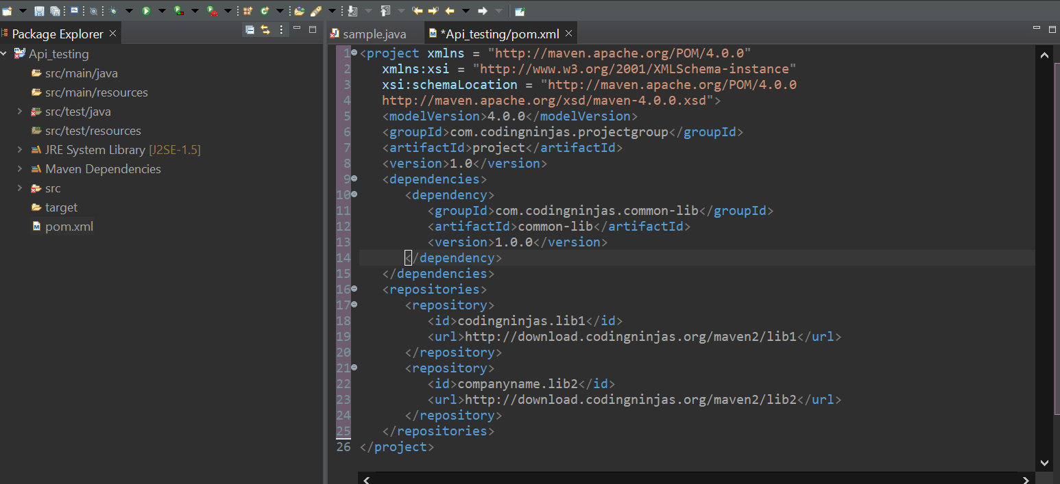 Maven Repository Coding Ninjas