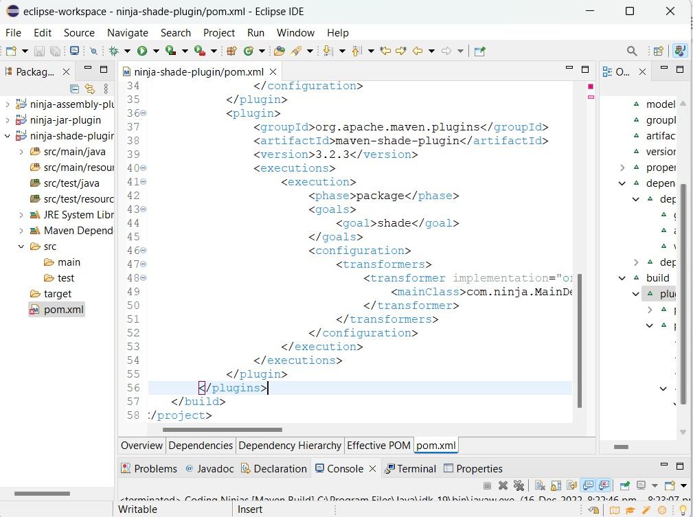 Maven Shade Plugin Coding Ninjas