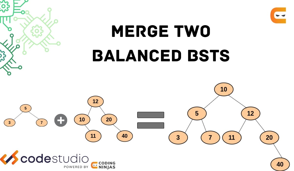 Merge two balanced BSTs Coding Ninjas