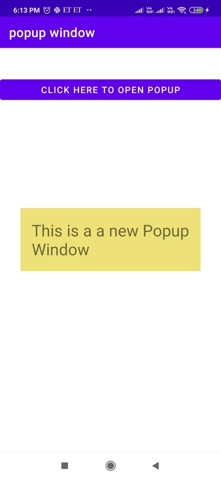 Popup Window In Android Coding Ninjas