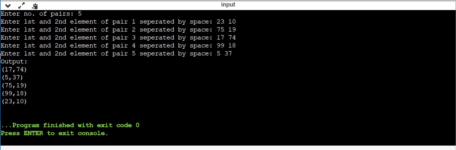 Priority Queue of Pairs In C++ with Ordering Naukri Code 360