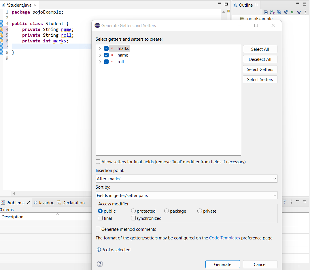 POJO in Java Coding Ninjas