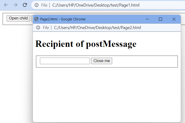 Window.postMessage() Coding Ninjas