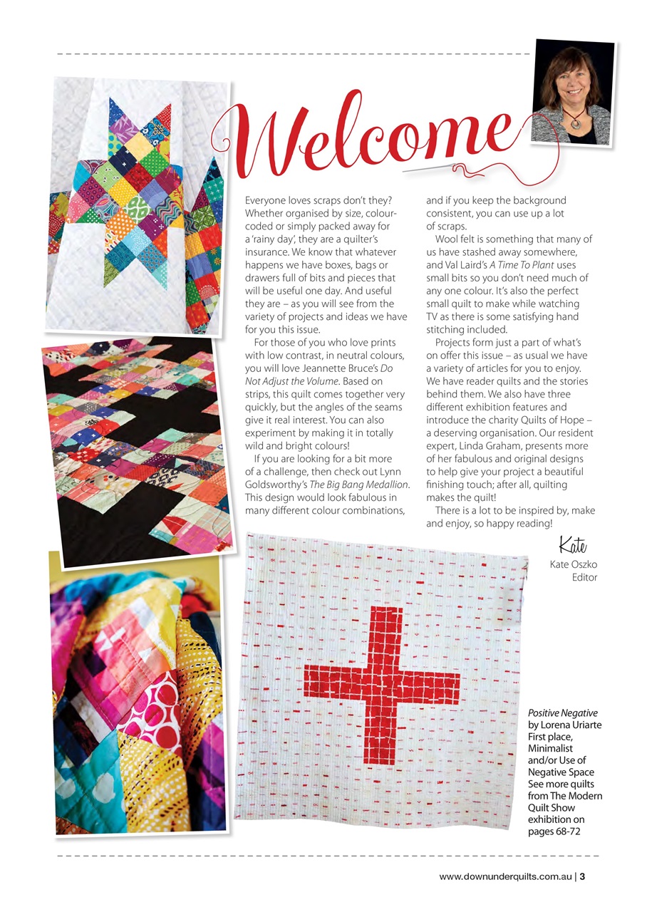 Down Under Quilts Magazine 180 Back Issue