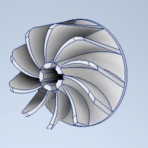 Download STL file Turbocharger Impeller • Template to 3D print ・ Cults