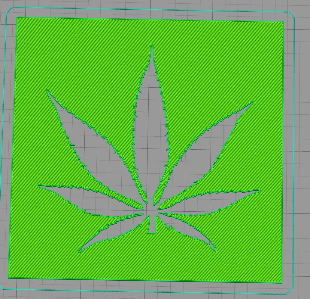 Free STL file Weed stencil・Model to download and 3D print・Cults