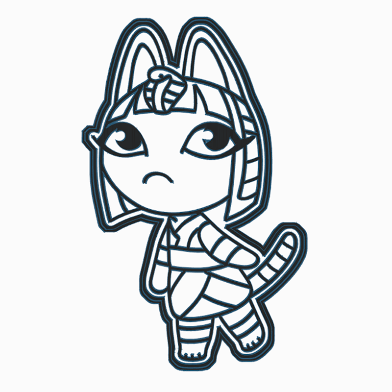 Download STL file ANKHA COOKIE CUTTER / ANIMAL CROSSING