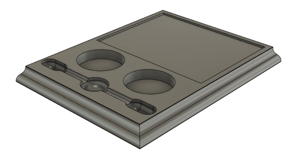 STL file Dab Station w/ 2x 45mm dab container, dab mat tray and dab