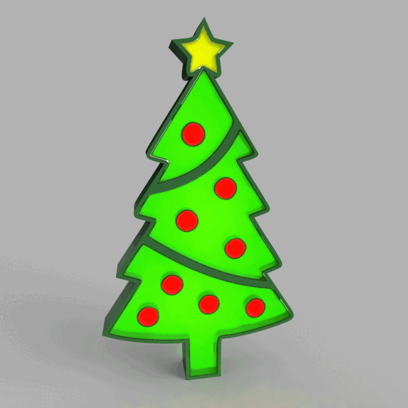 Top 150 + Christmas tree lights animated gif