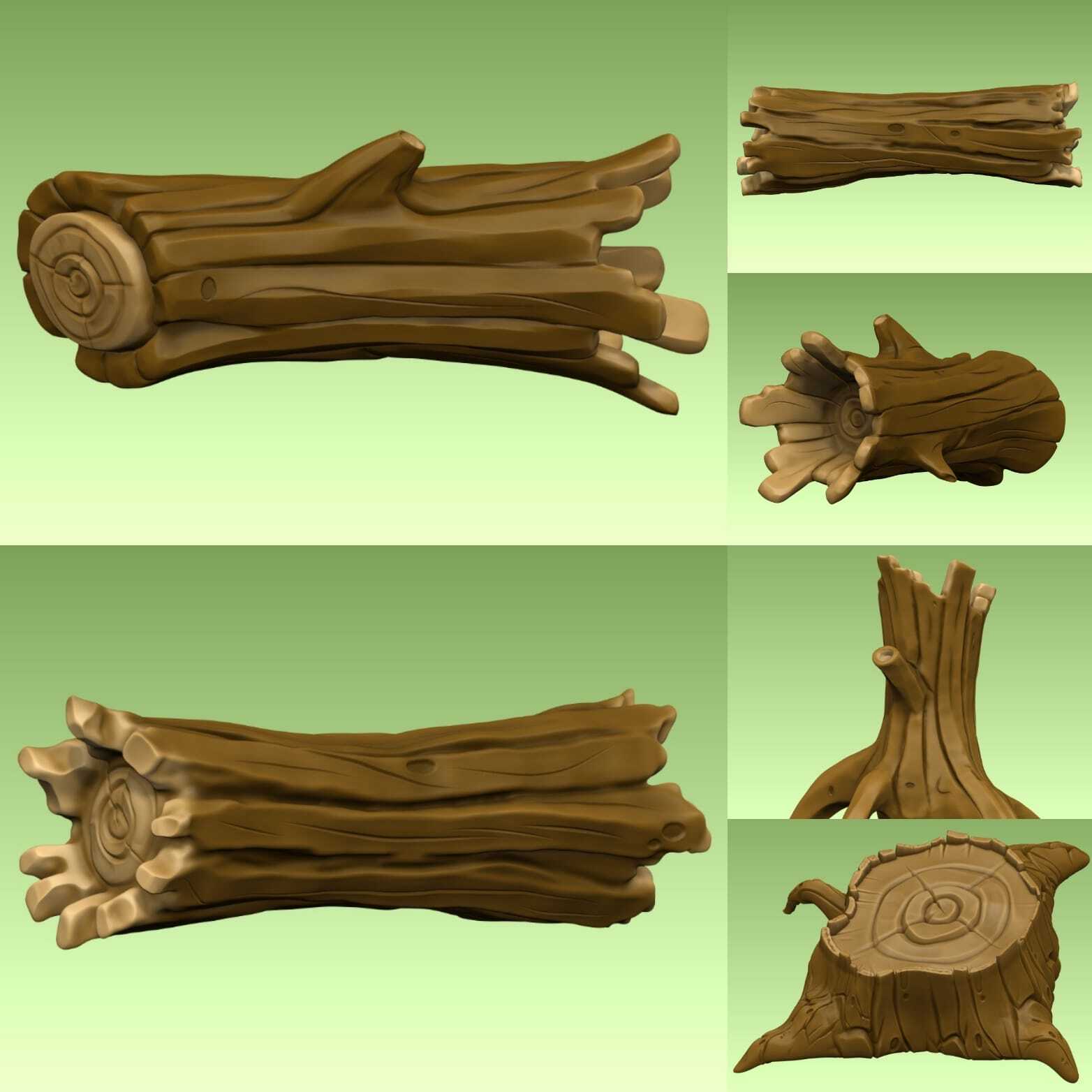 STL file Trunks and Stumps variety・3D printable model to download・Cults