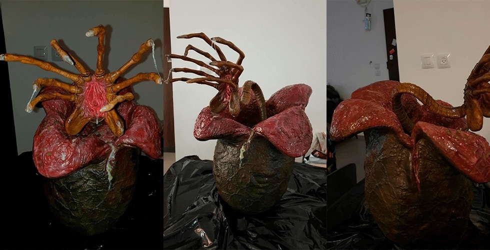 3D file Detailed 3D printed Alien Facehugger and Egg・3D printable model