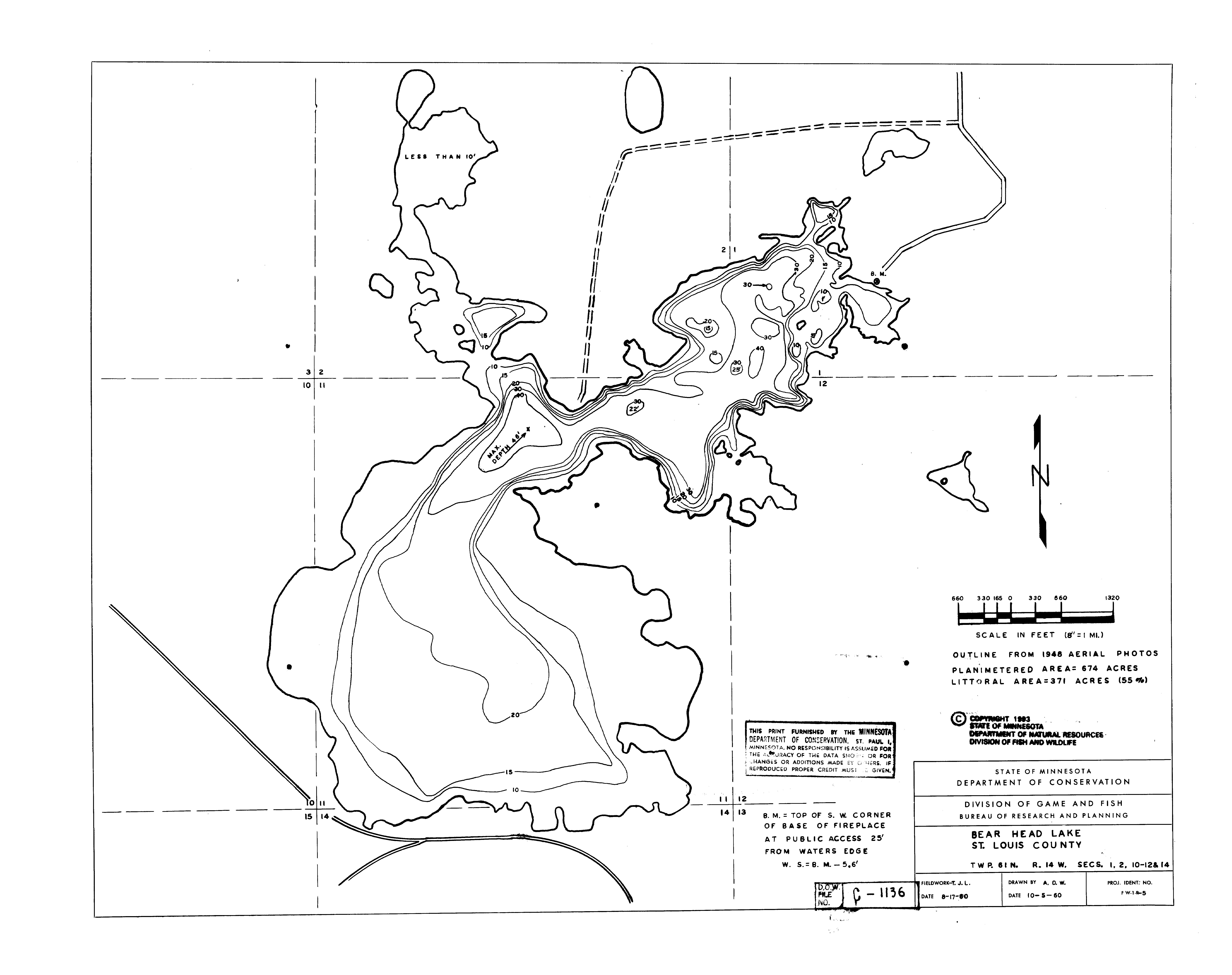 Lake depth maps Minnesota DNR MN Department of Natural Resources