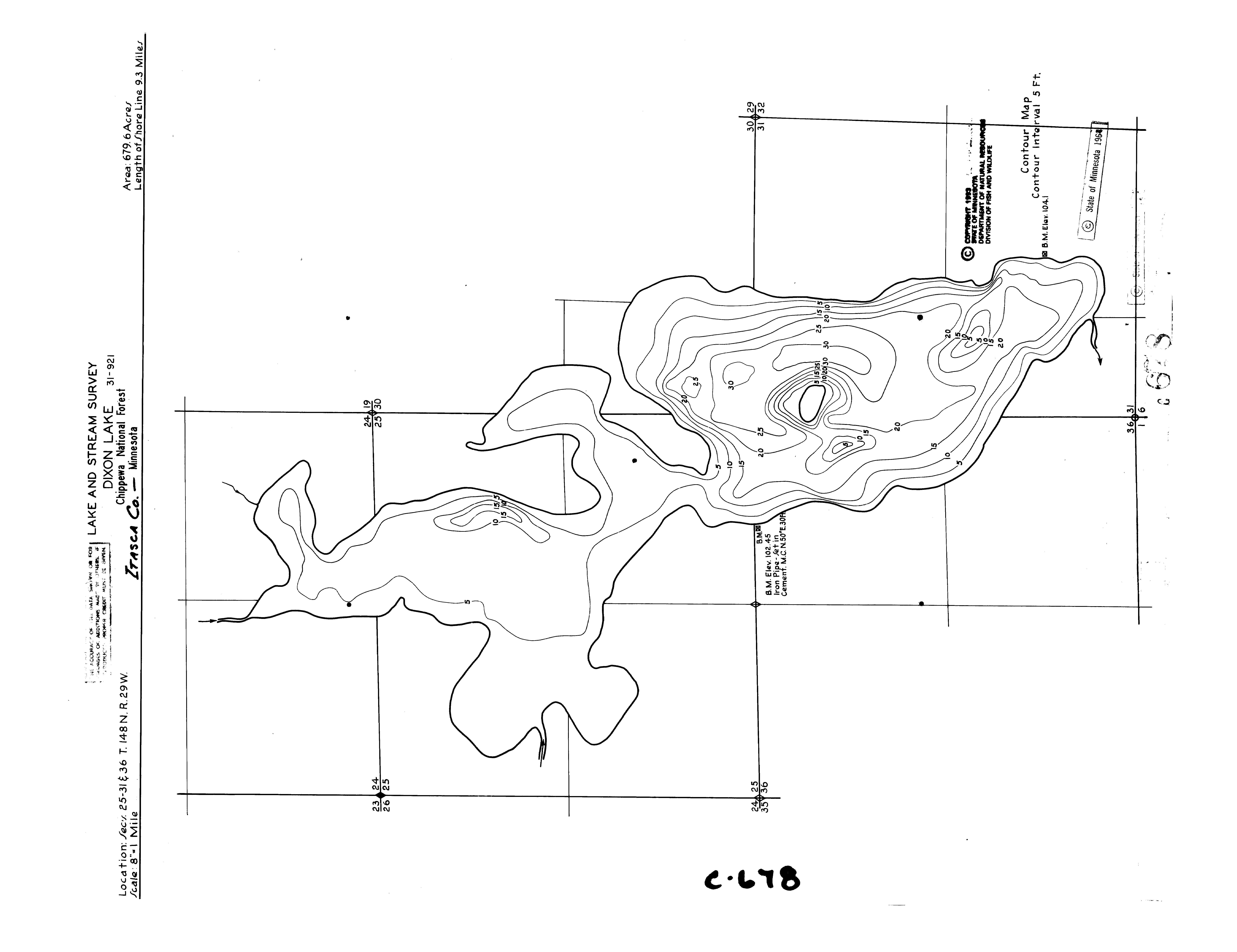 Lake depth maps Minnesota DNR MN Department of Natural Resources