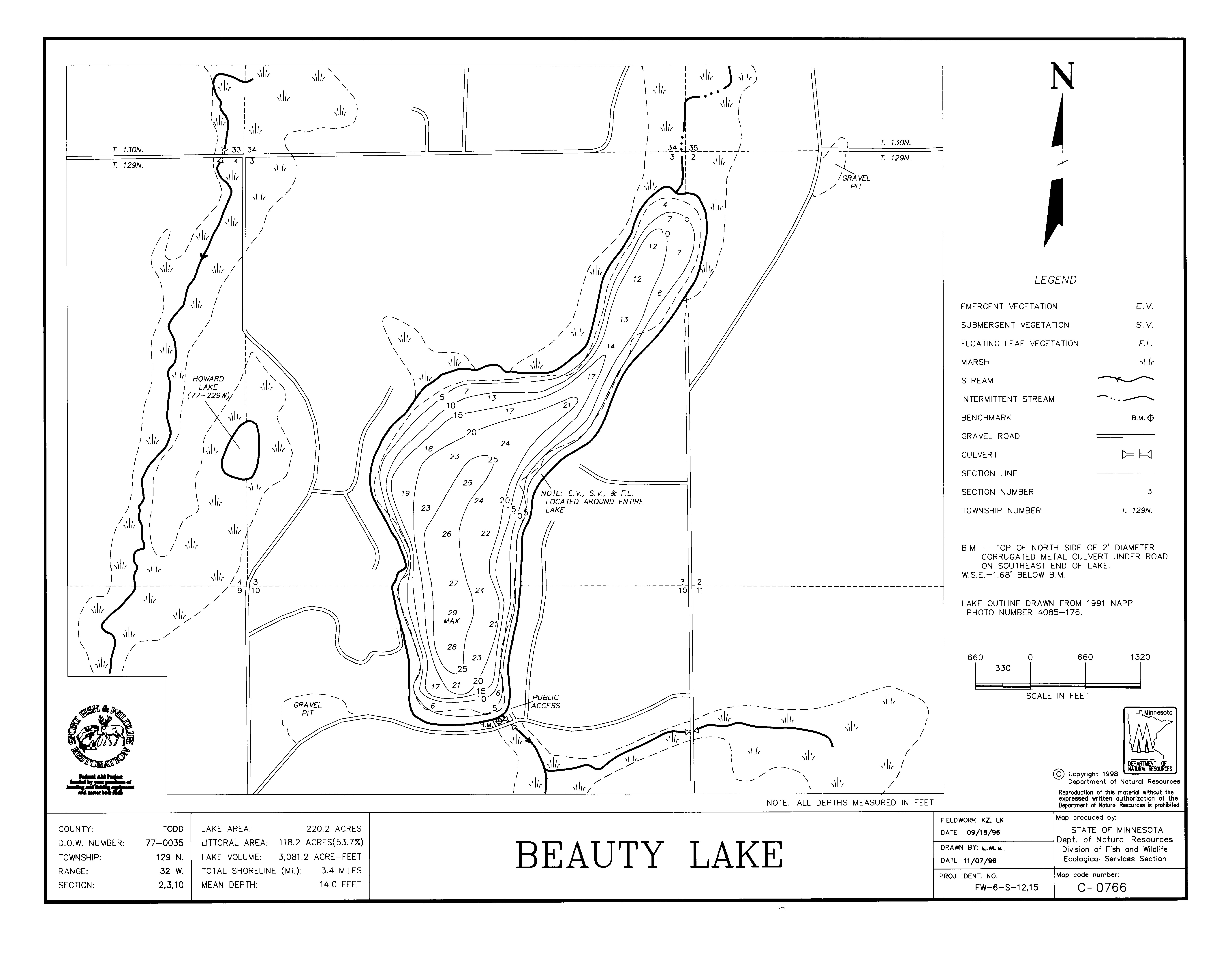 Lake depth maps Minnesota DNR MN Department of Natural Resources