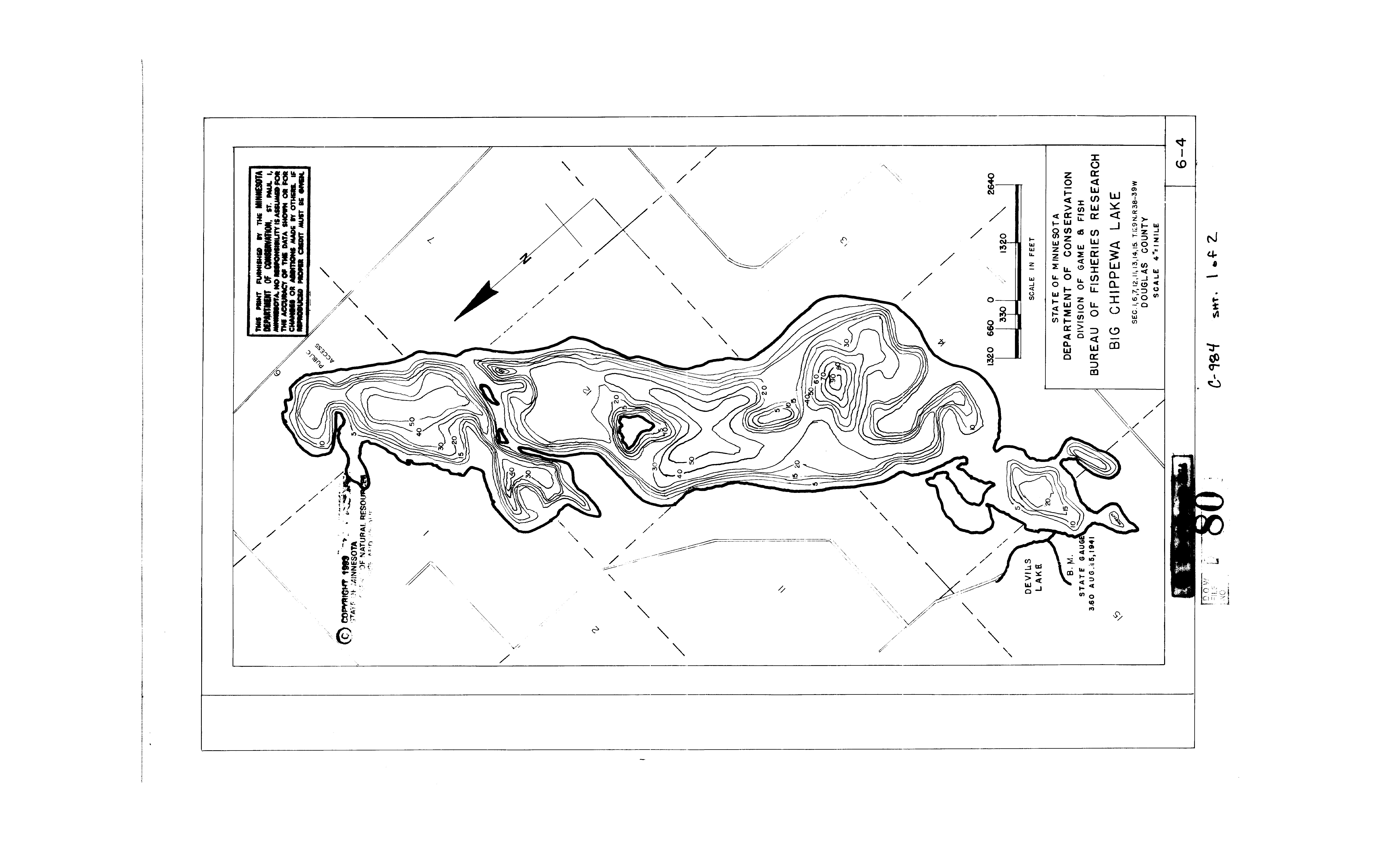 Lake depth maps Minnesota DNR MN Department of Natural Resources