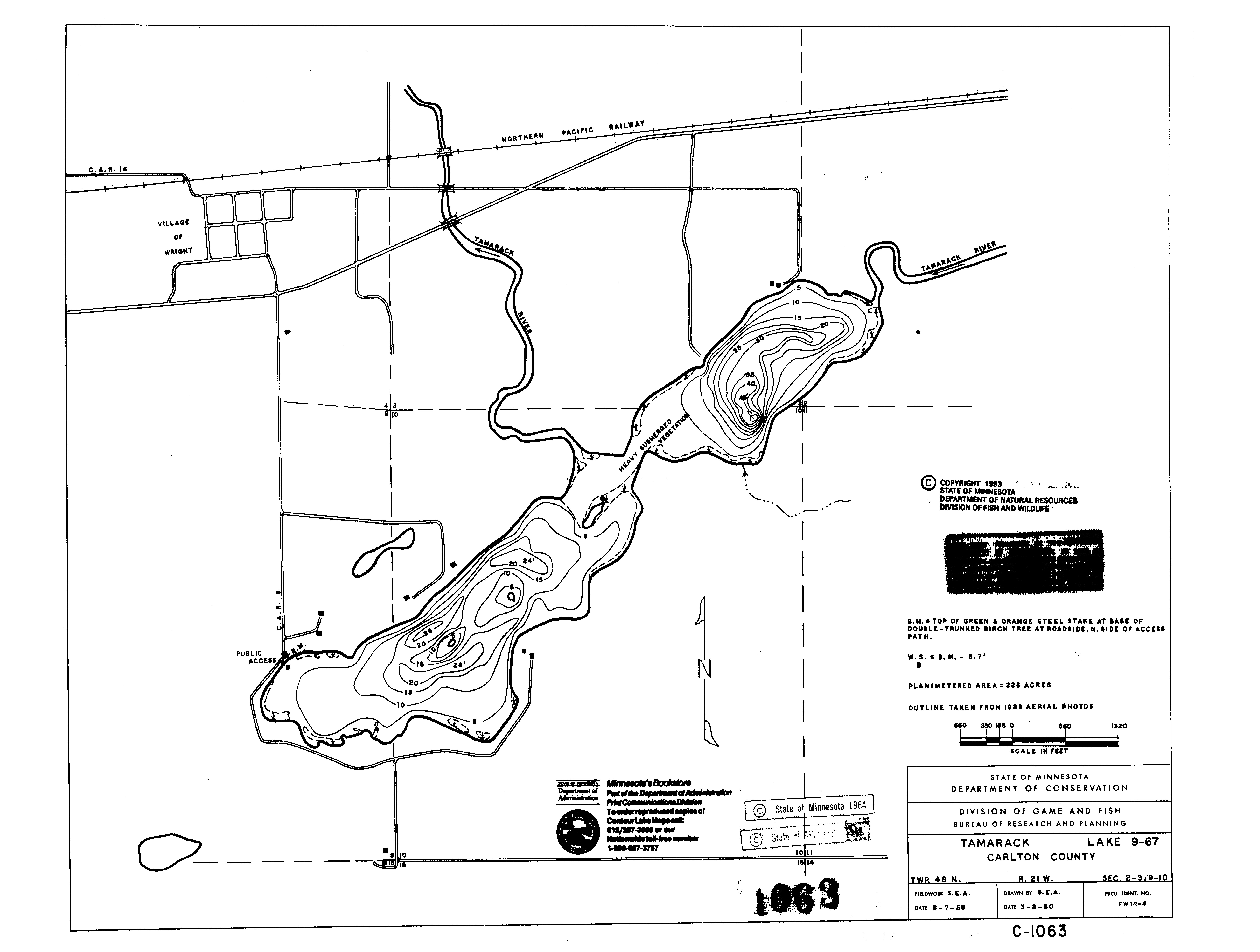 Lake depth maps Minnesota DNR MN Department of Natural Resources