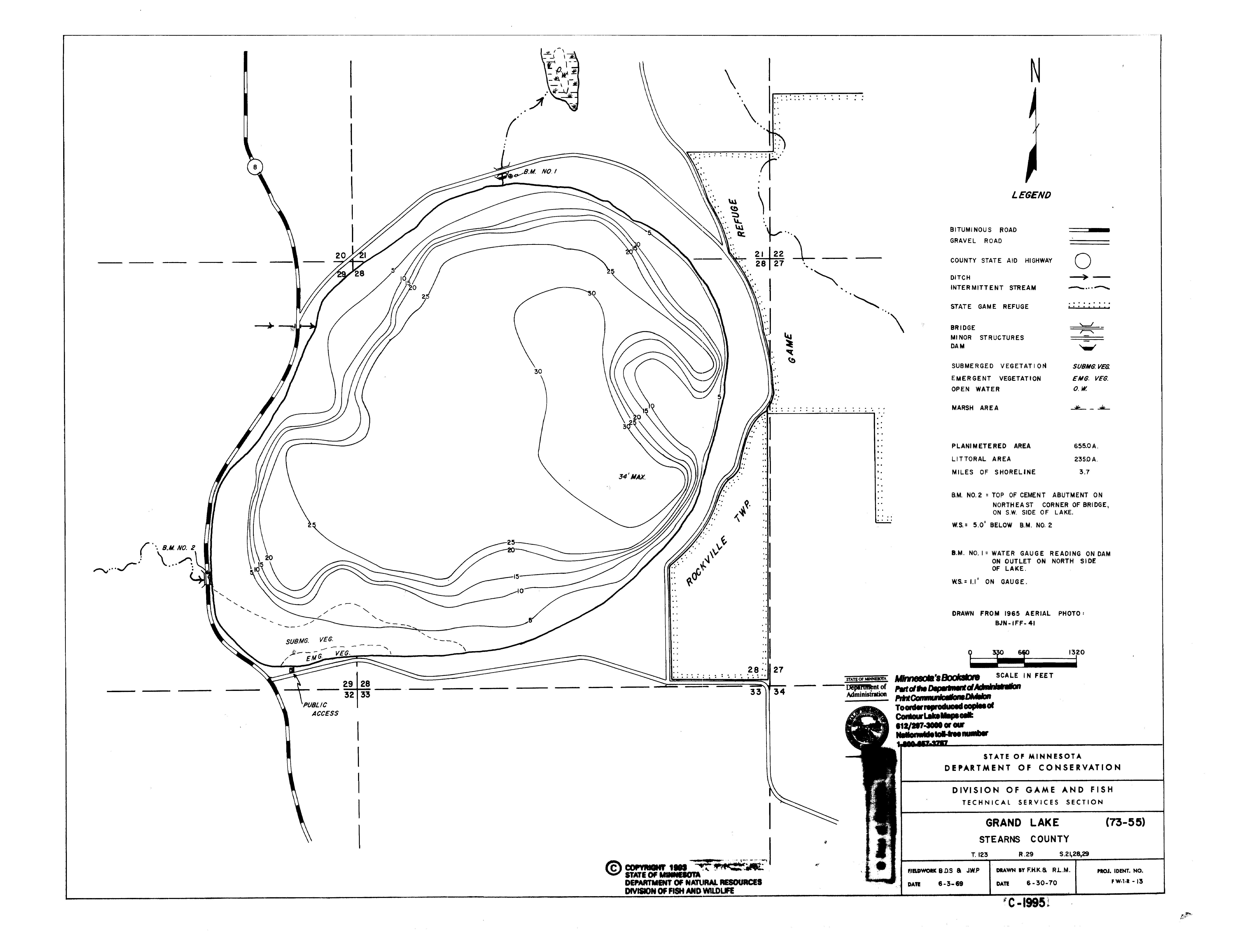 Lake depth maps Minnesota DNR MN Department of Natural Resources
