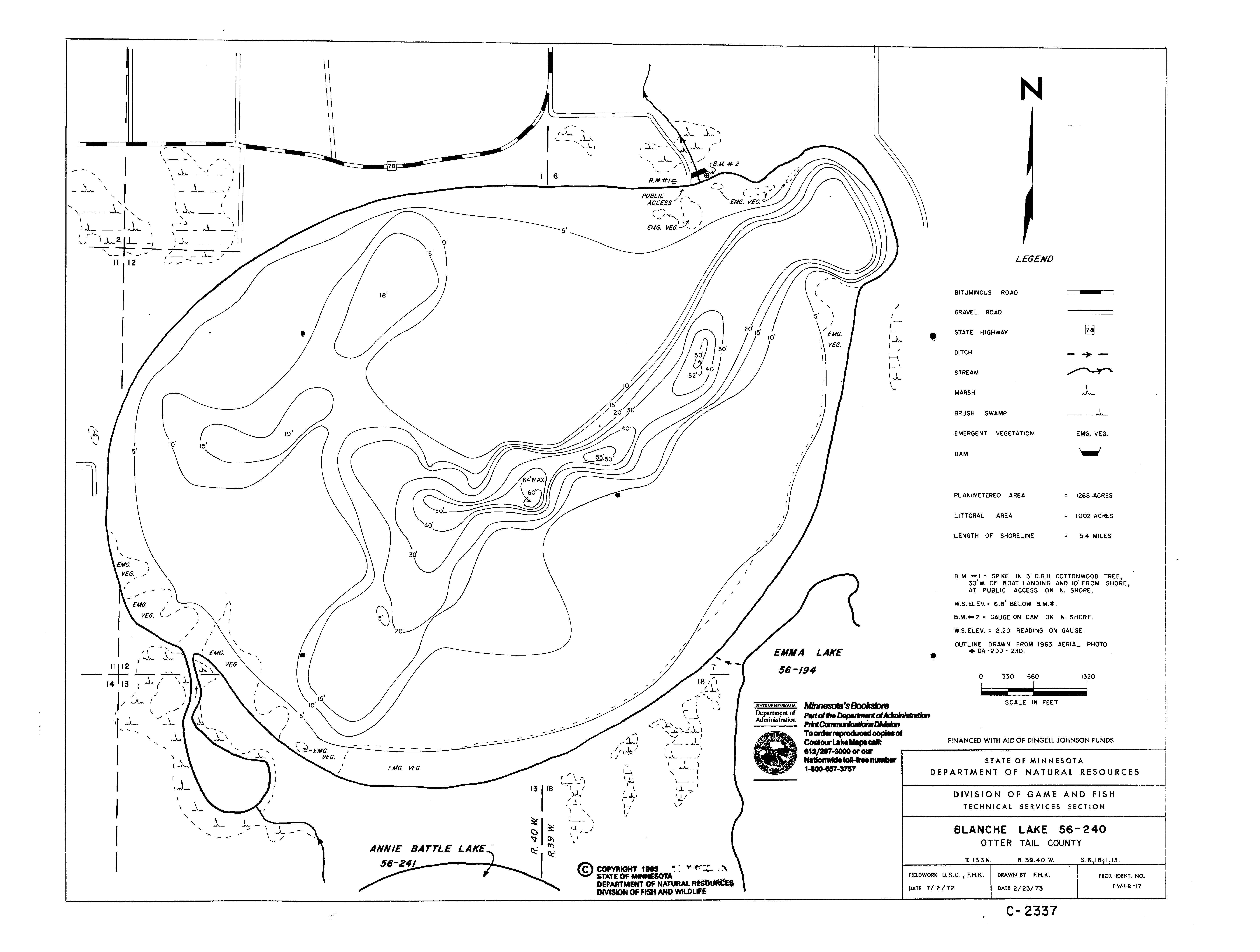 Lake depth maps Minnesota DNR MN Department of Natural Resources