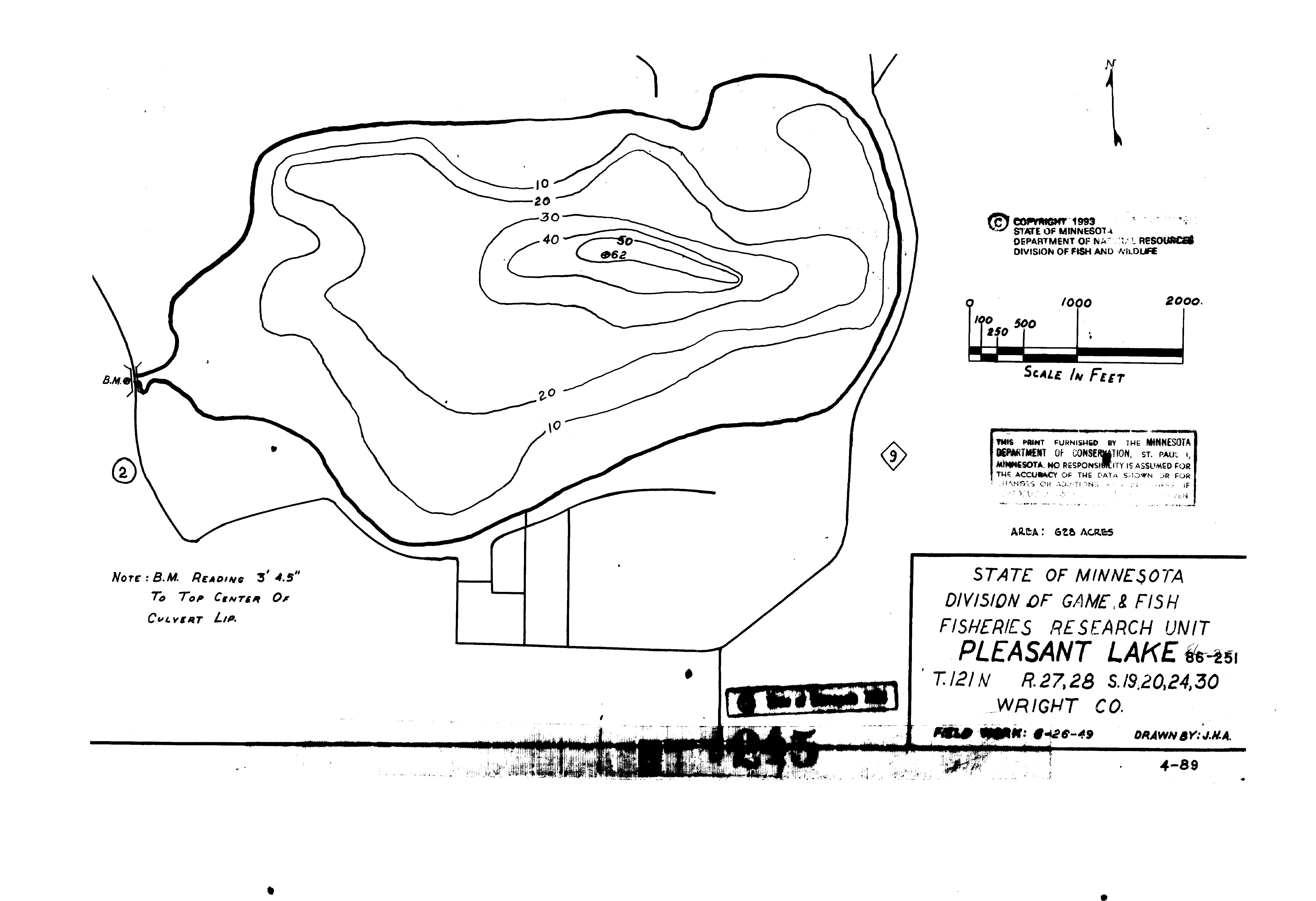 Lake depth maps Minnesota DNR MN Department of Natural Resources
