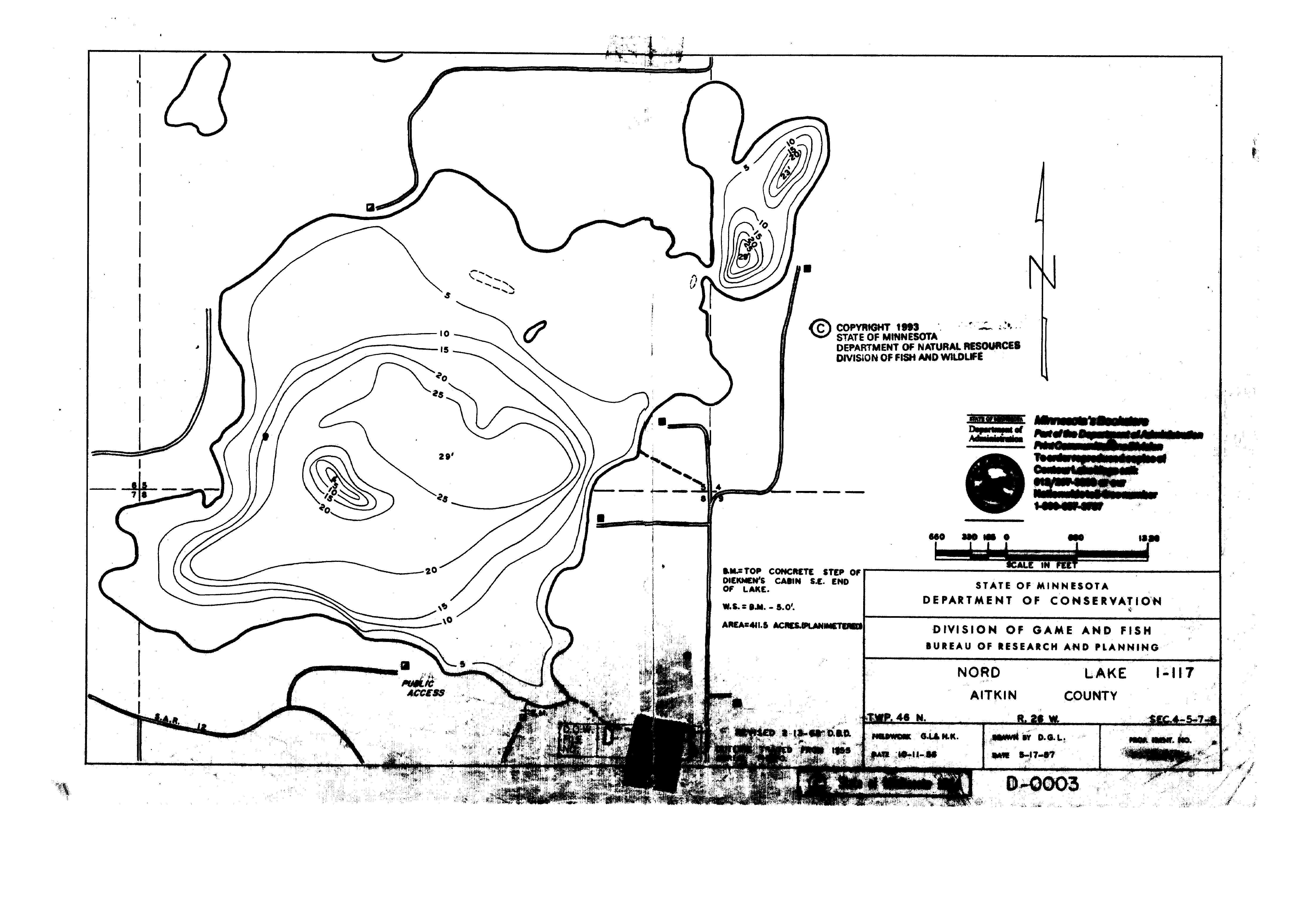 Lake depth maps Minnesota DNR MN Department of Natural Resources