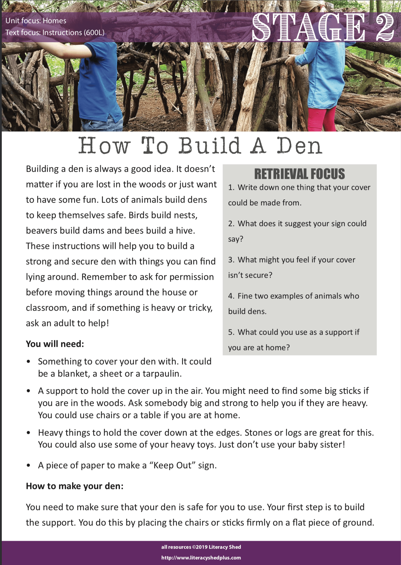 Literacy Shed Plus Homes