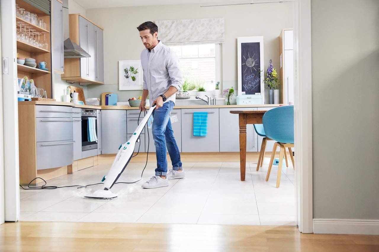Leifheit CleanTenso Steam Cleaner, Carpet Cleaner Steam Mop for Deep