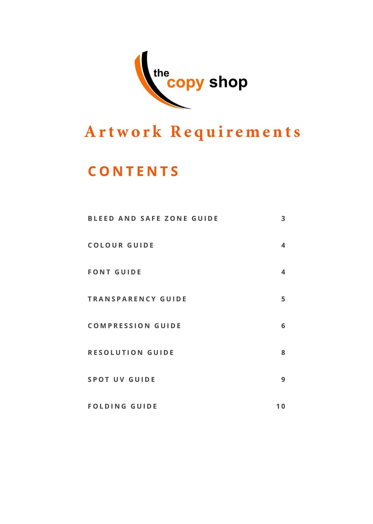 Artwork Requirements