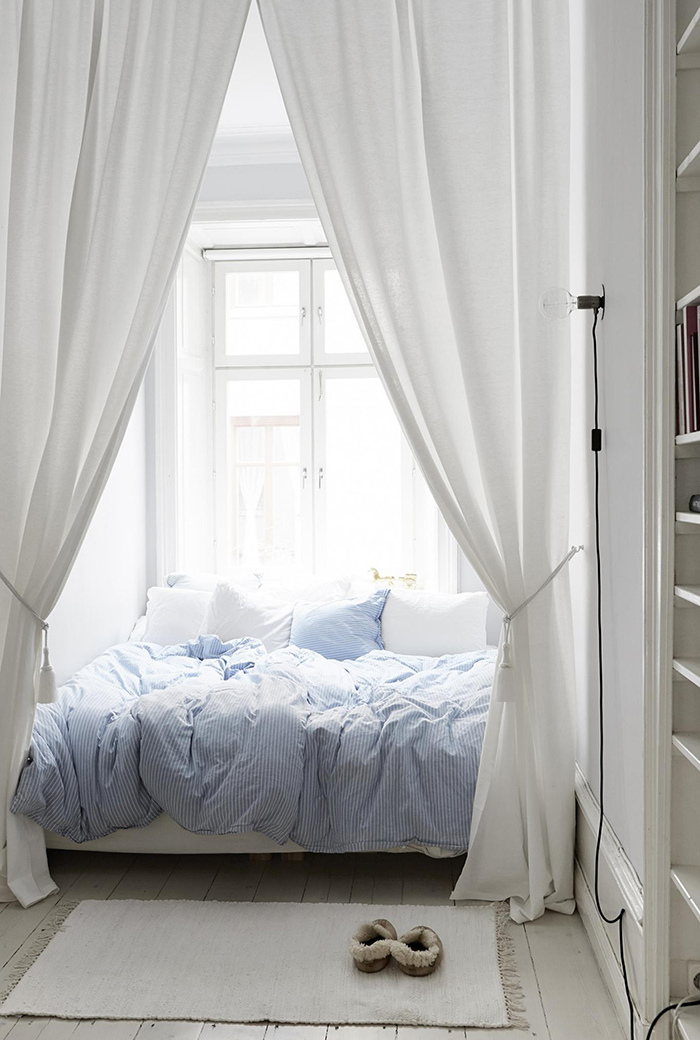 9 fina sätt att inreda med gardiner i sovrummet ELLE