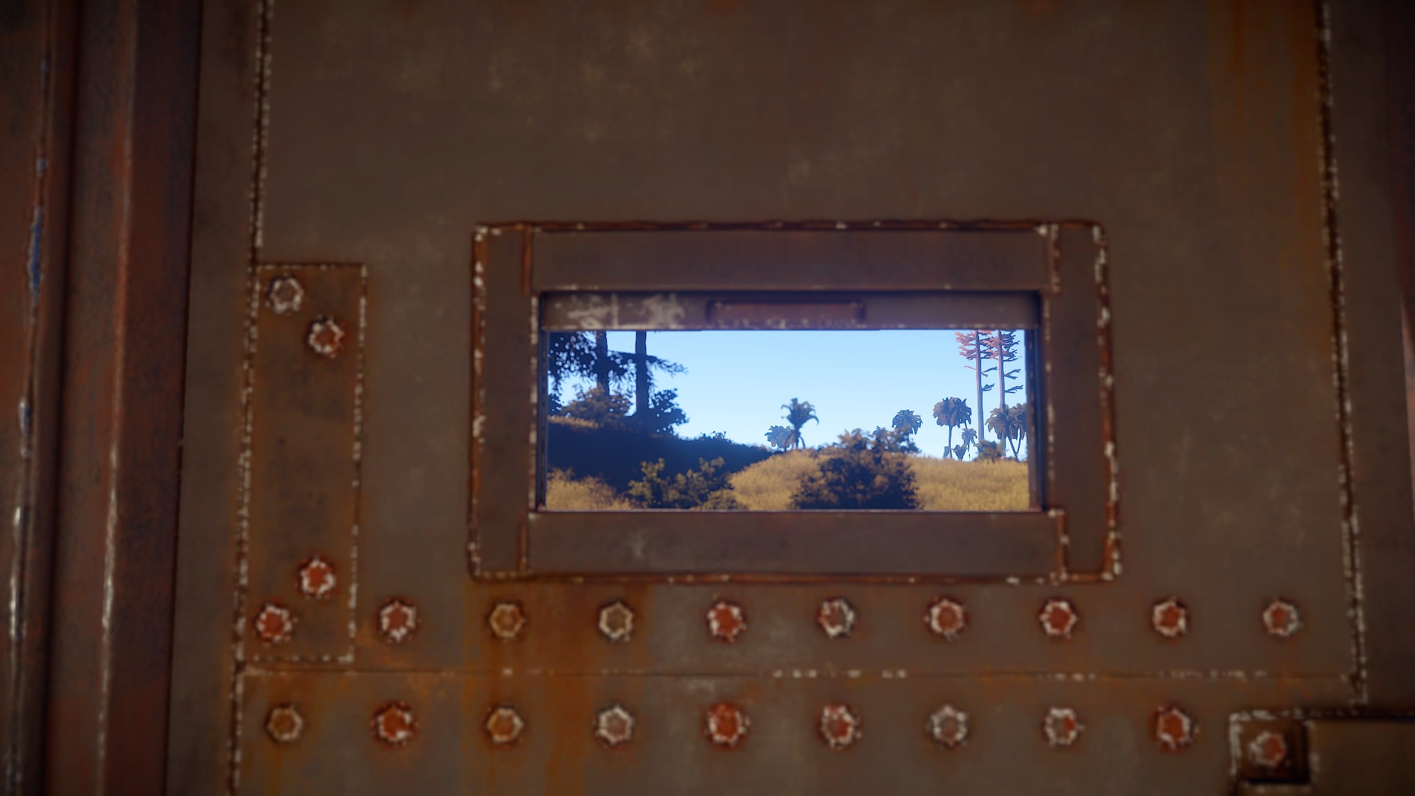 Armored Doors Rust & Doors From Left To Right Wood Sheet Metal Armored