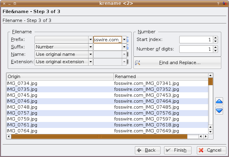 Batch renaming with KRename FOSSwire