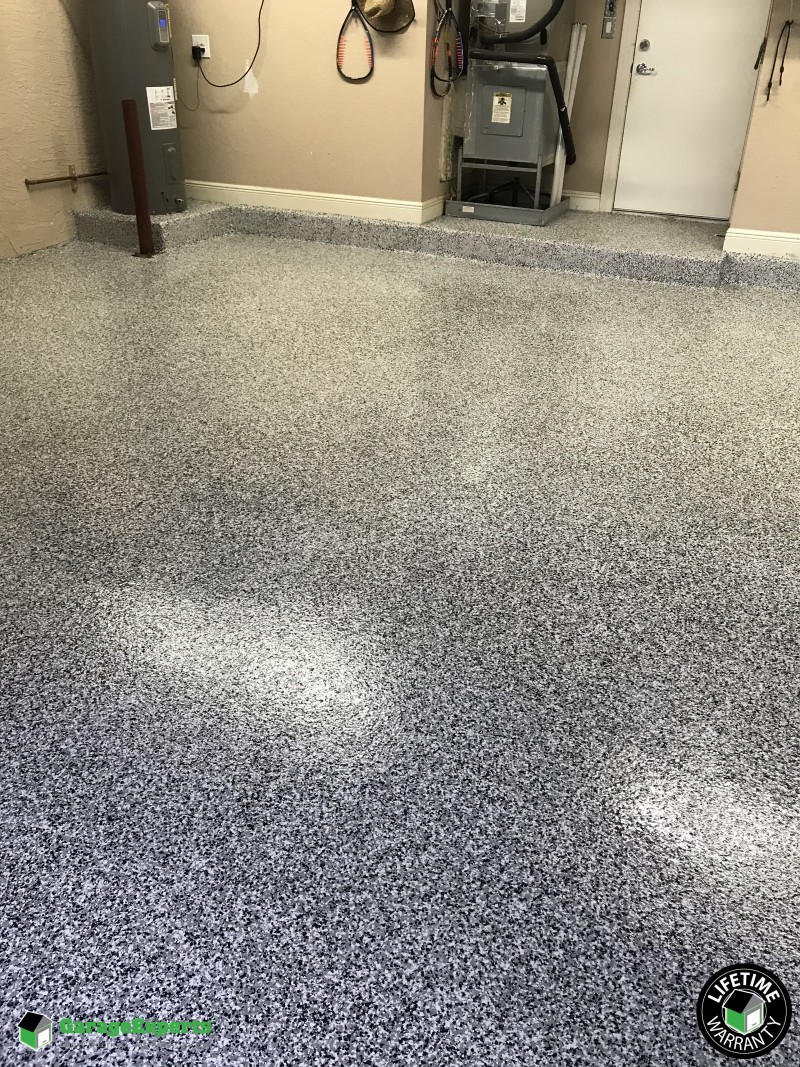 1/4 Tuxedo Epoxy Garage Floor done in Miramar FL Garage Experts of Miami
