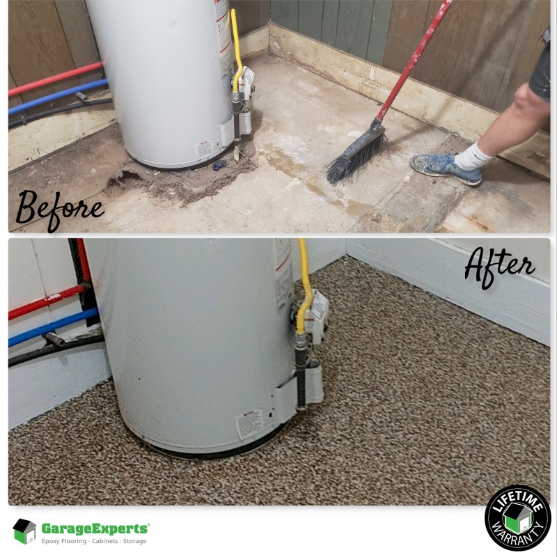 Residential Laundry Room Epoxy Flooring in Columbus, Garage